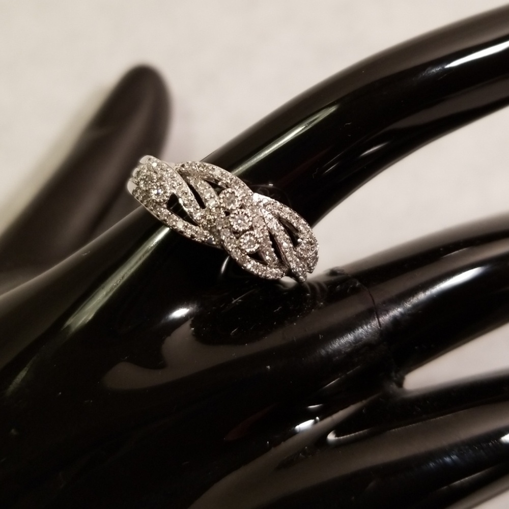 Simply Vera Vera Wang Sterling Silver Diamond Ring